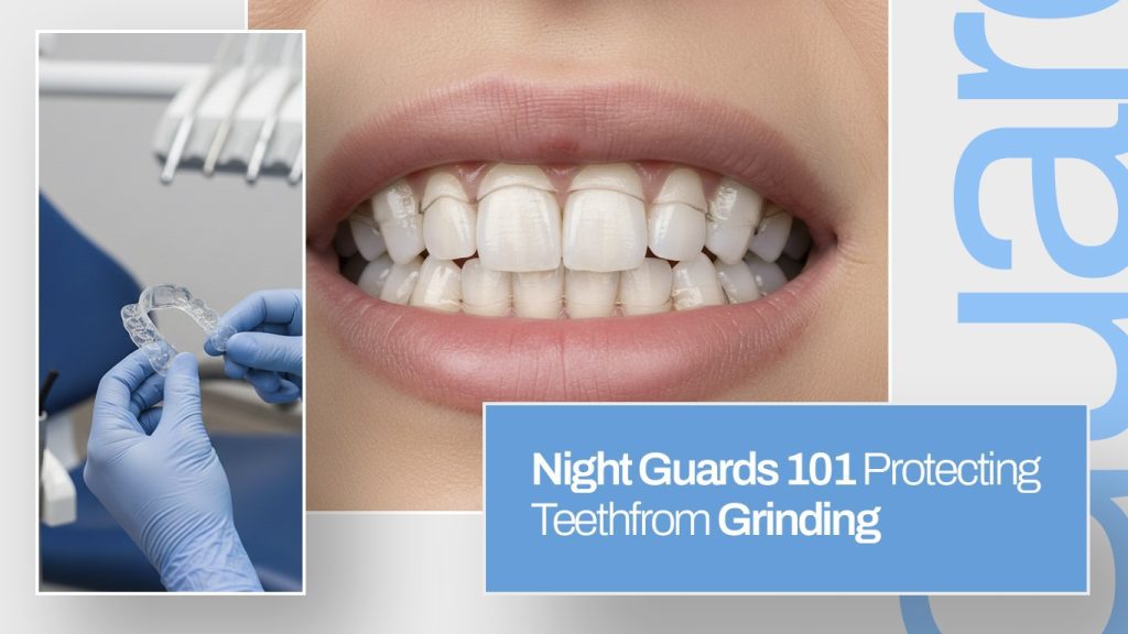 Night guard placed on teeth to prevent grinding