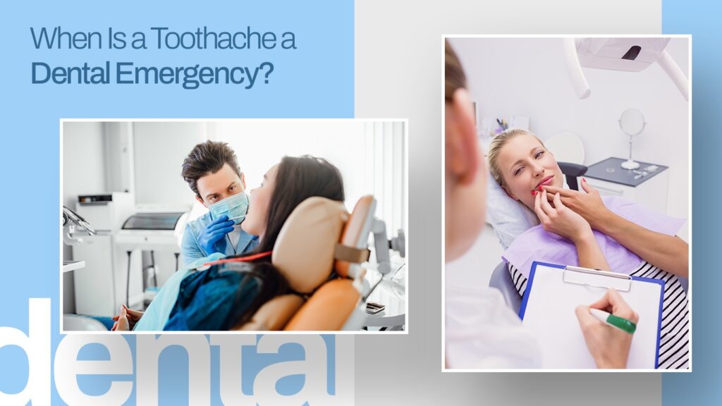 Patient with toothache receiving emergency dental care